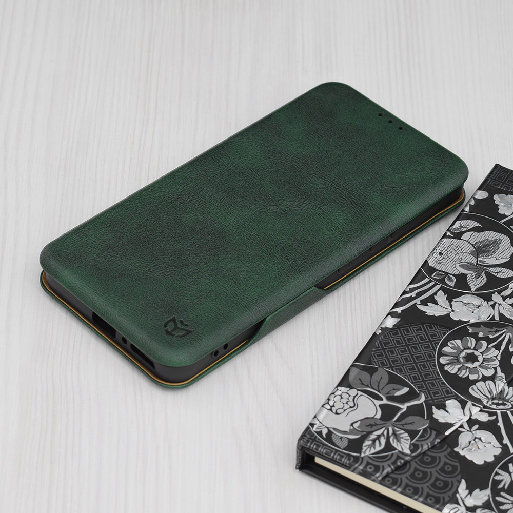 Fodral för Xiaomi Redmi Note 13 4G, Techsuit, Safe Wallet Plus, Grön