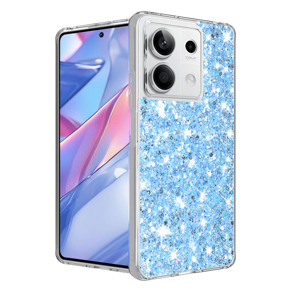 Fodral för Xiaomi Redmi Note 13 5G, Techsuit, Glittrande Glitter, Blå