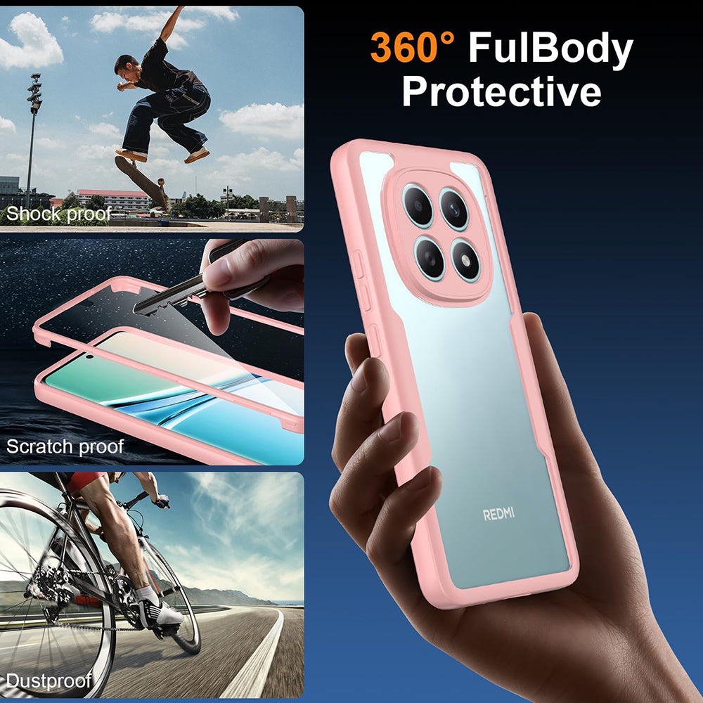 Skyddsfodral för Xiaomi Redmi Note 15 4G, Techsuit, ColorVerse 360, Rosa