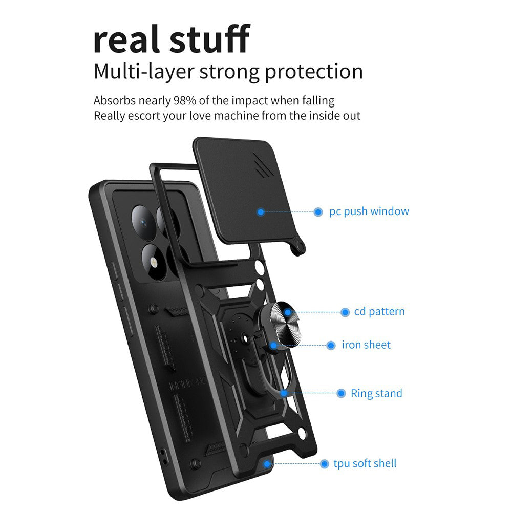 Skyddsfodral för Xiaomi Redmi Note 15 Pro 5G, Techsuit, CamShield, Roséguld