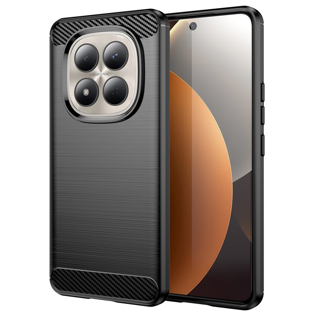 Skyddsfodral för Xiaomi Redmi Note 15 Pro 5G, Techsuit, Kolfiber, Svart