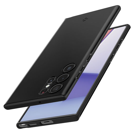 Fodral till Samsung Galaxy S22 Ultra 5G S908, Spigen, Thin Fit, Svart ACS03911