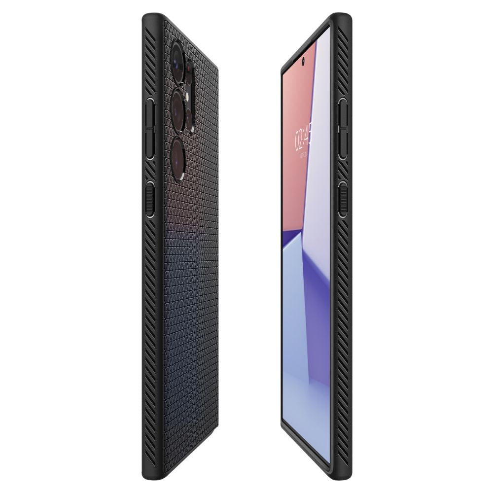 Fodral för Samsung Galaxy S23 Ultra S918, Spigen, Liquid Air, Mattsvart ACS05614