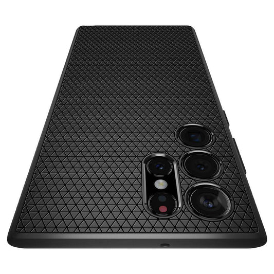 Fodral till Samsung Galaxy S22 Ultra 5G S908, Spigen, Liquid Air Matte, Svart ACS03915