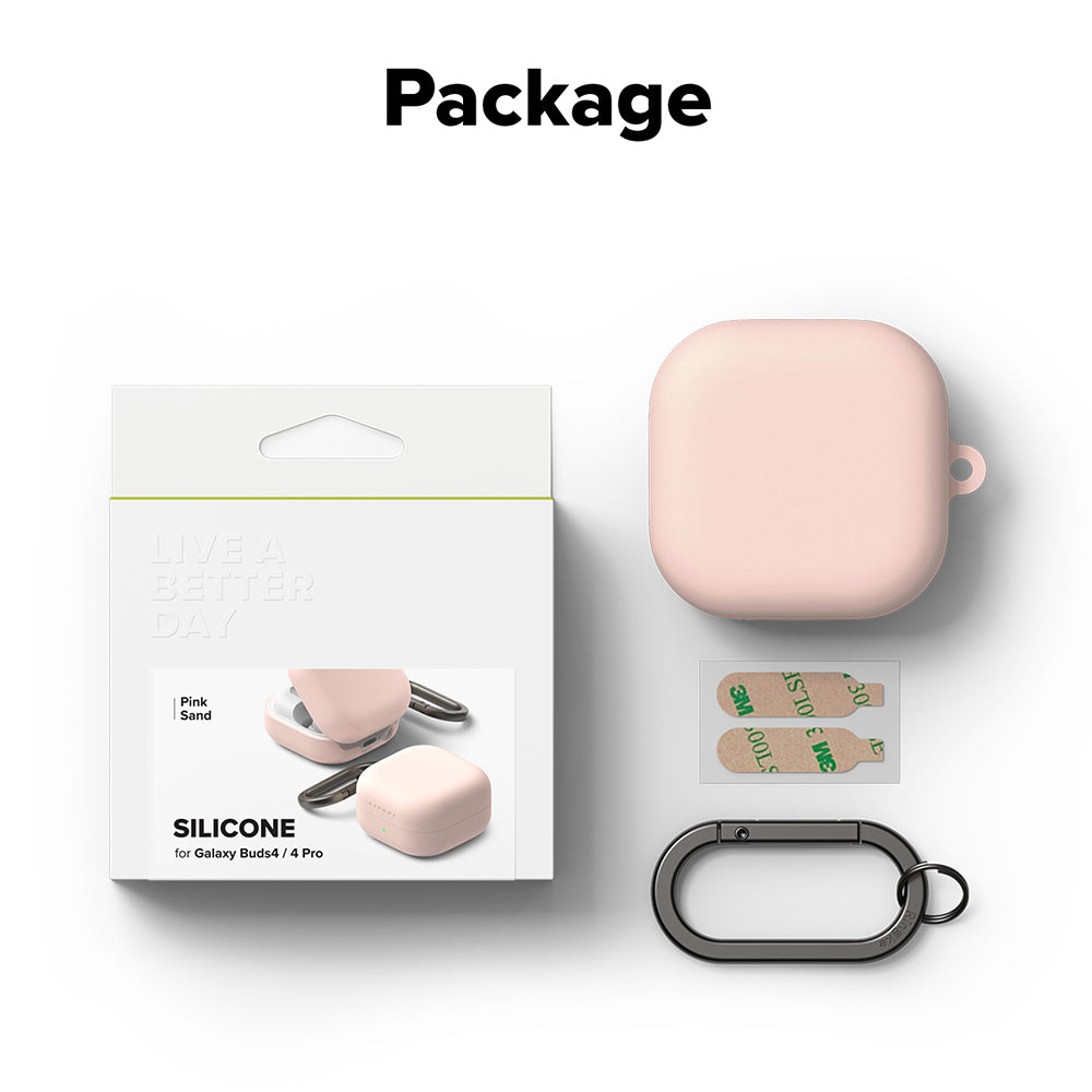 Ringke-fodral för Samsung Galaxy Buds4 / Buds4 Pro, Rosa