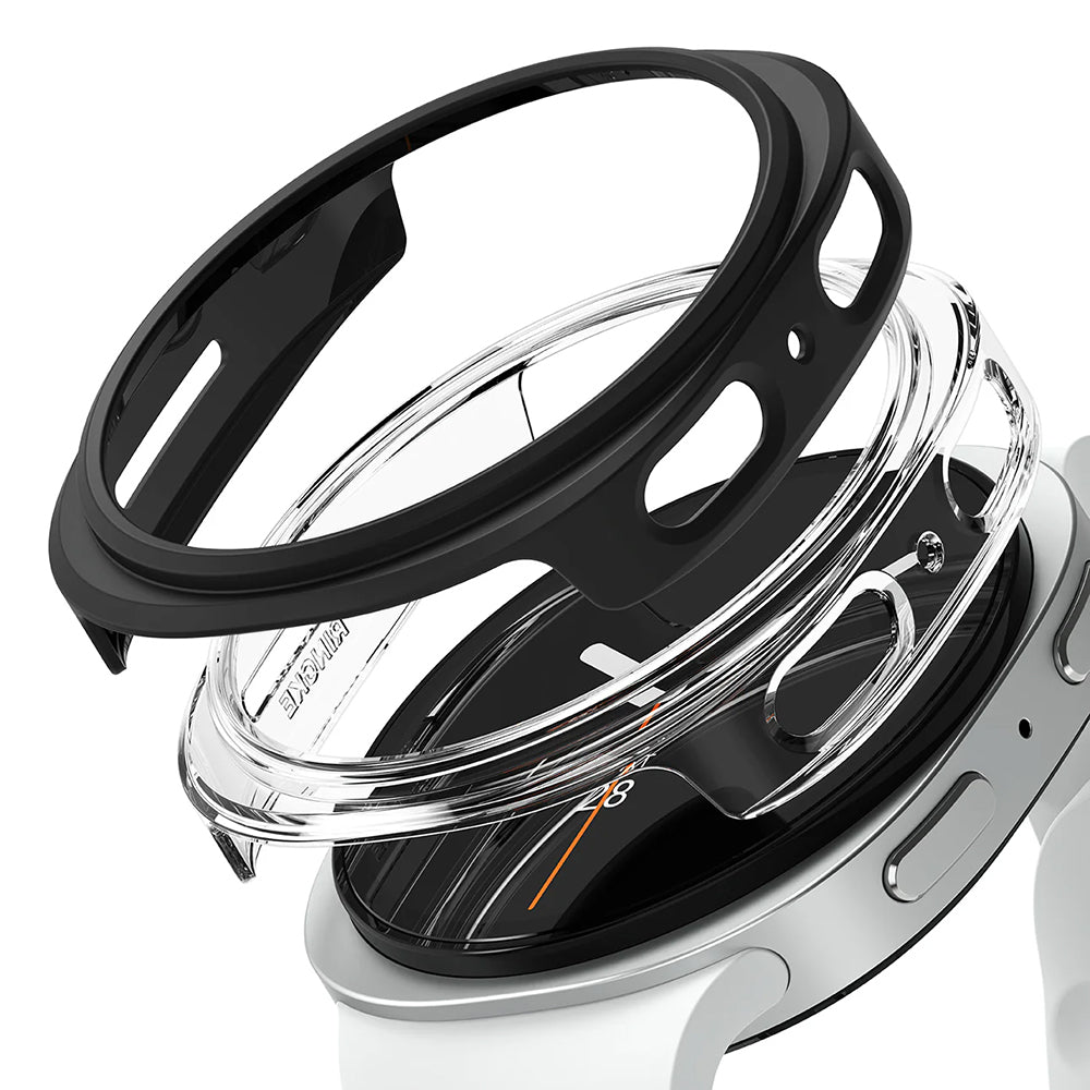Ringke Slim-fodral för Samsung Galaxy Watch8 44mm, Set om 2 stycken, Matt svart