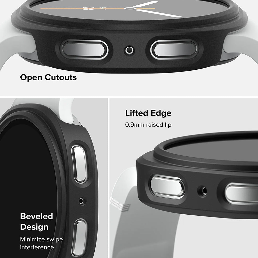 Ringke Slim-fodral för Samsung Galaxy Watch8 44mm, Set om 2 stycken, Matt svart