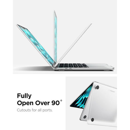 Spigen Airskin-fodral för Apple MacBook Air 13 tum (2026) / (2025) / (2024) / (2022), Transparent matt ACS11530