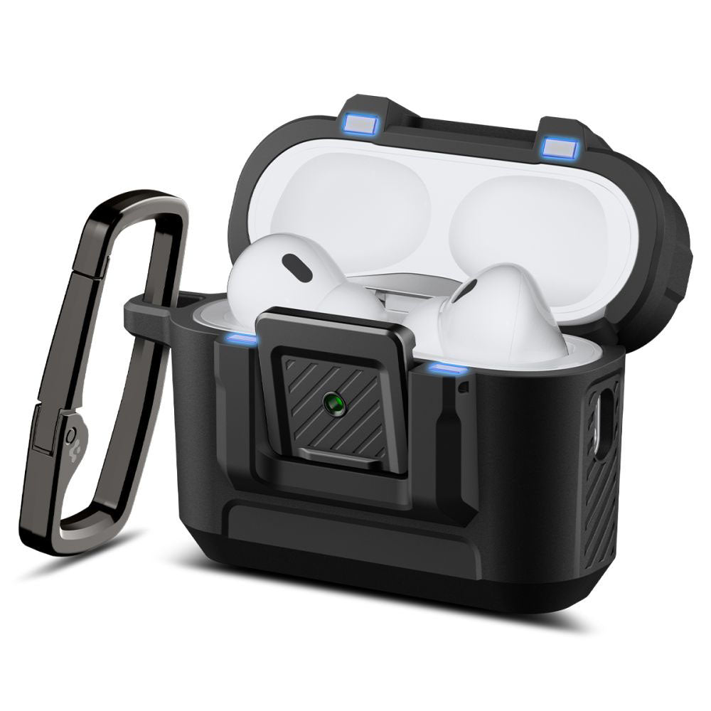 Spigen Lock Fit fodral för Apple AirPods Pro 3, Mattsvart ACS09825