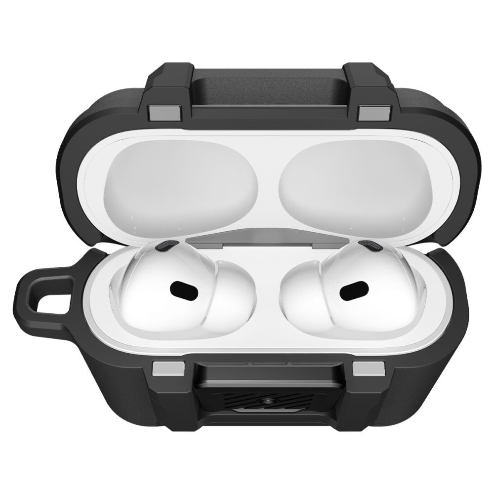 Spigen Lock Fit fodral för Apple AirPods Pro 3, Mattsvart ACS09825
