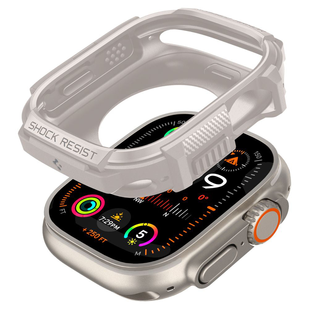 Spigen Rugged Armor fodral för Apple Watch Ultra Series, Beige ACS07381