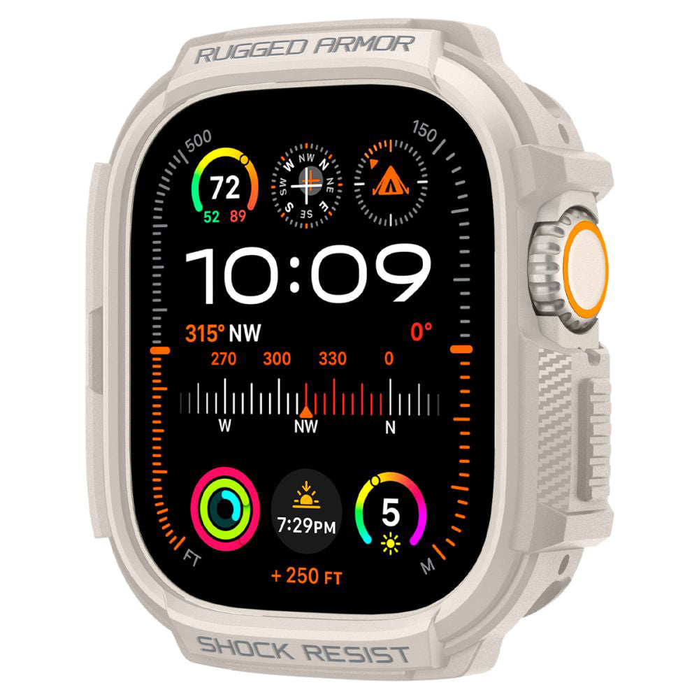 Spigen Rugged Armor fodral för Apple Watch Ultra Series, Beige ACS07381