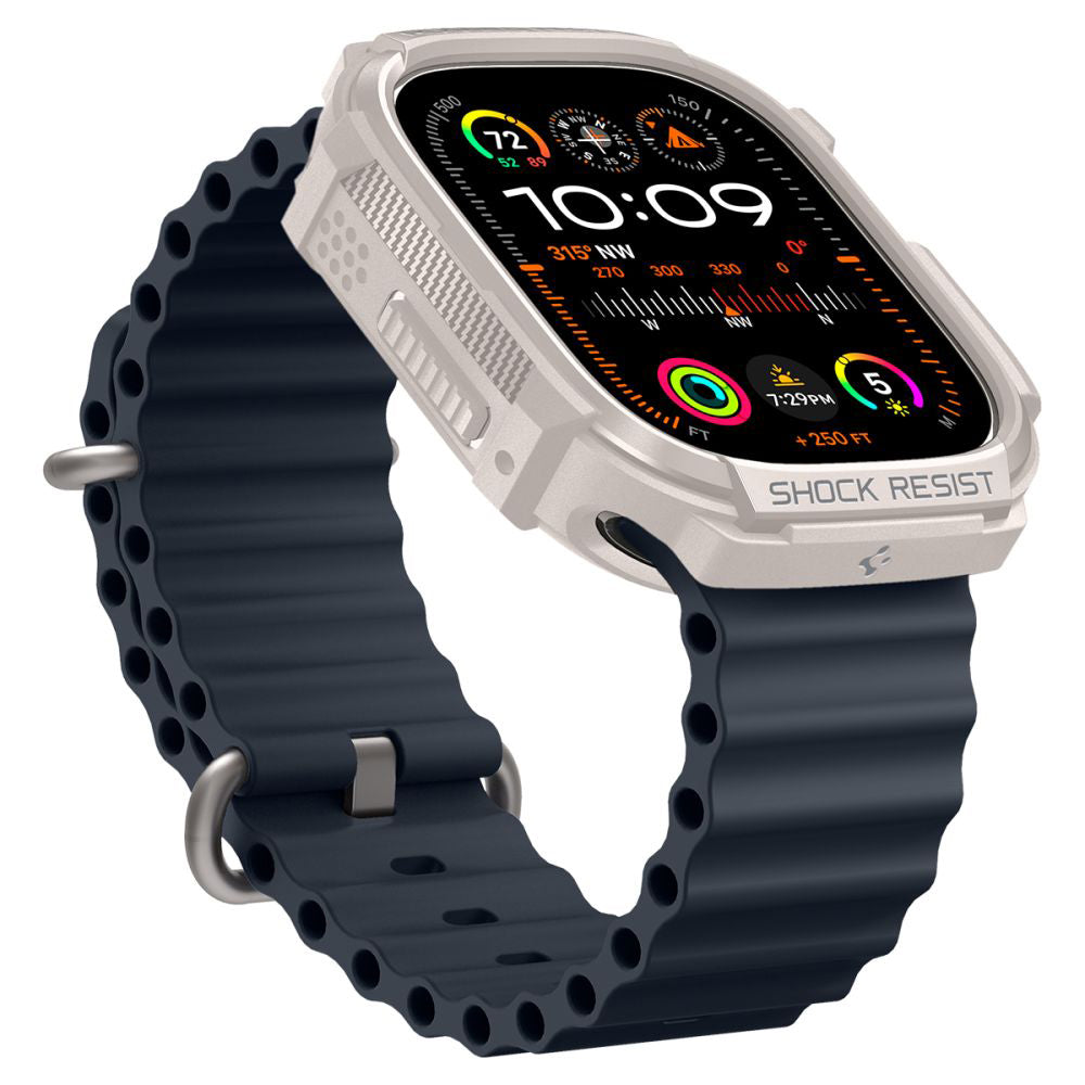 Spigen Rugged Armor fodral för Apple Watch Ultra Series, Beige ACS07381