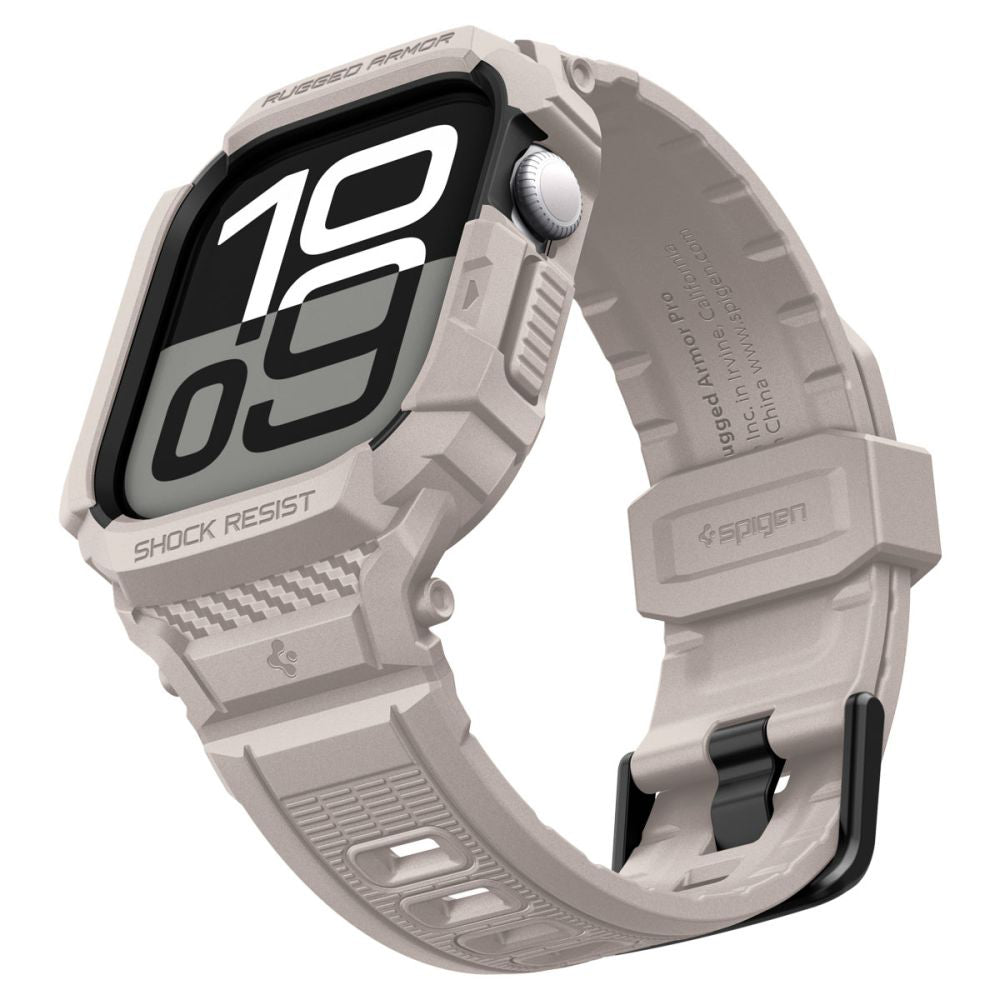Spigen Rugged Armor Pro V2-fodral för Apple Watch Series 10 / 11 42mm, Beige ACS10496