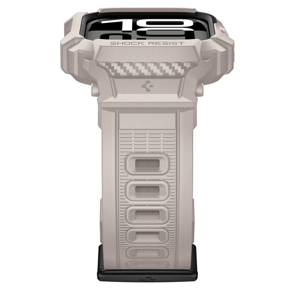Spigen Rugged Armor Pro V2-fodral för Apple Watch Series 10 / 11 42mm, Beige ACS10496