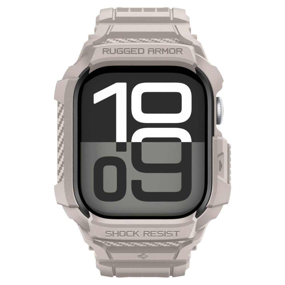 Spigen Rugged Armor Pro V2 fodral för Apple Watch Series 10 / 11 46mm, Beige ACS10506