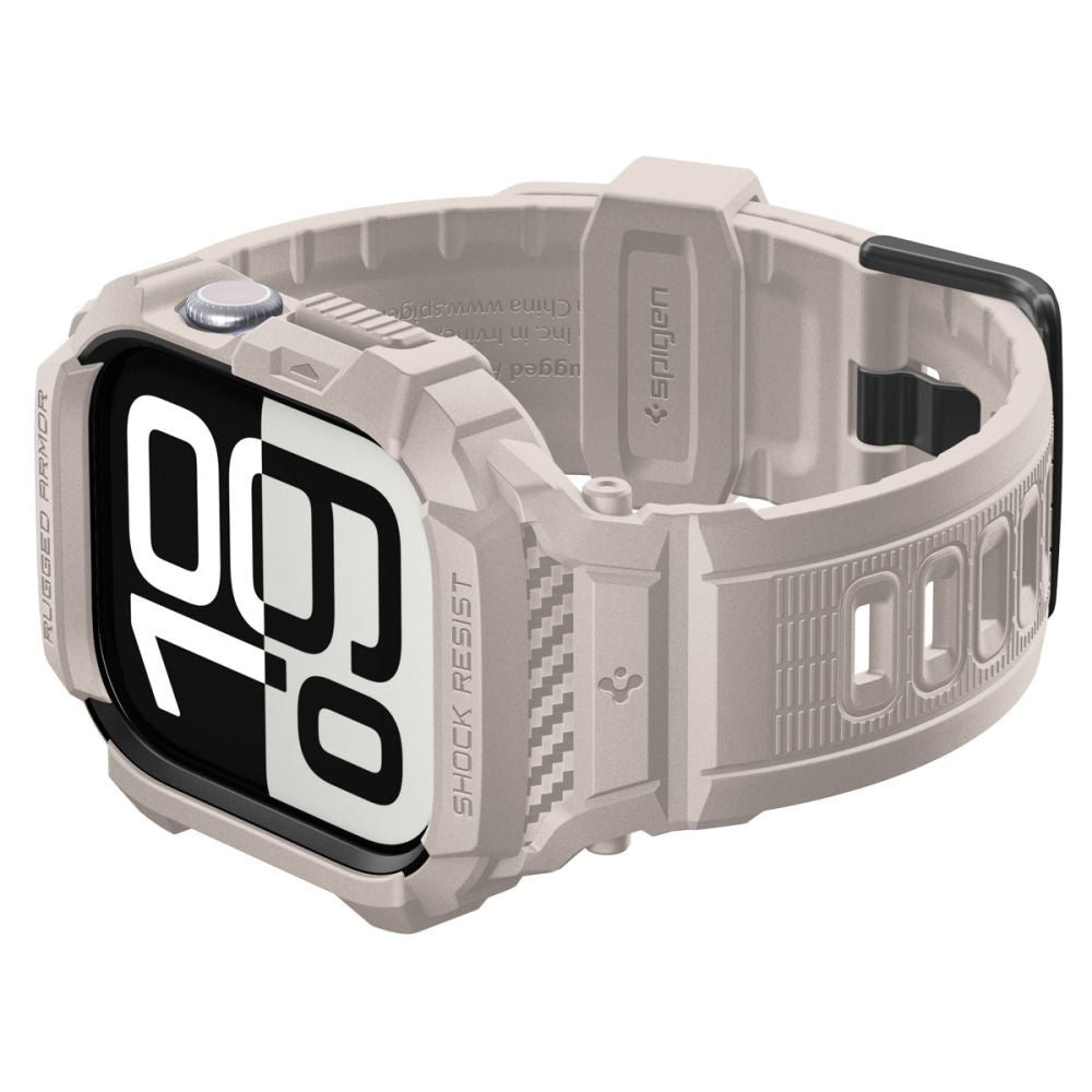Spigen Rugged Armor Pro V2 fodral för Apple Watch Series 10 / 11 46mm, Beige ACS10506