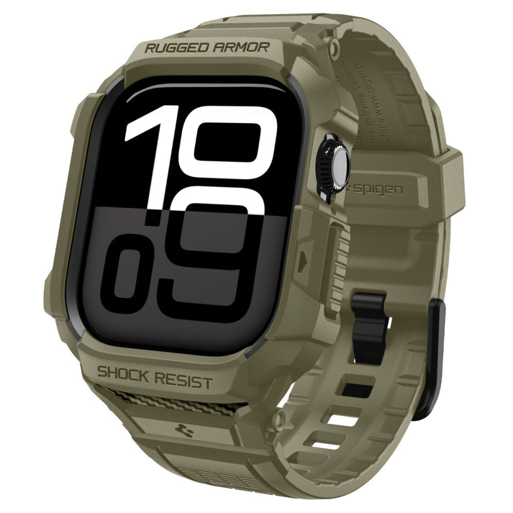 Spigen Rugged Armor Pro V2-fodral för Apple Watch Series 10 / 11 46mm, Kaki ACS10507