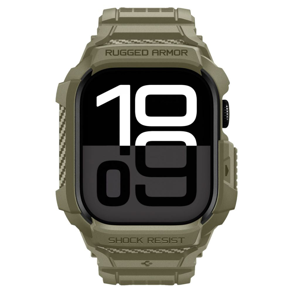 Spigen Rugged Armor Pro V2-fodral för Apple Watch Series 10 / 11 46mm, Kaki ACS10507
