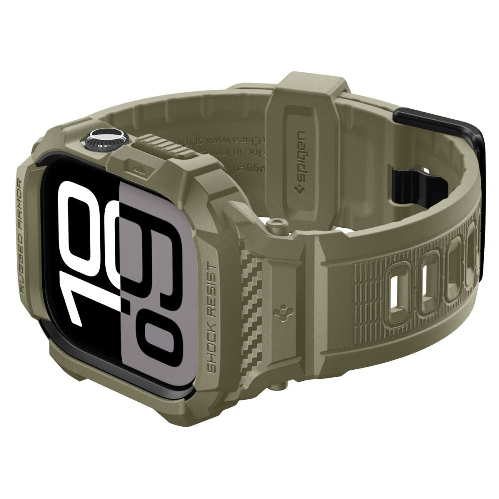 Spigen Rugged Armor Pro V2-fodral för Apple Watch Series 10 / 11 46mm, Kaki ACS10507