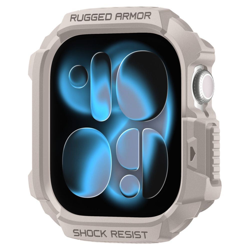 Spigen Rugged Armor V2 skal för Apple Watch Series 10 / 11 42mm, Beige ACS10493