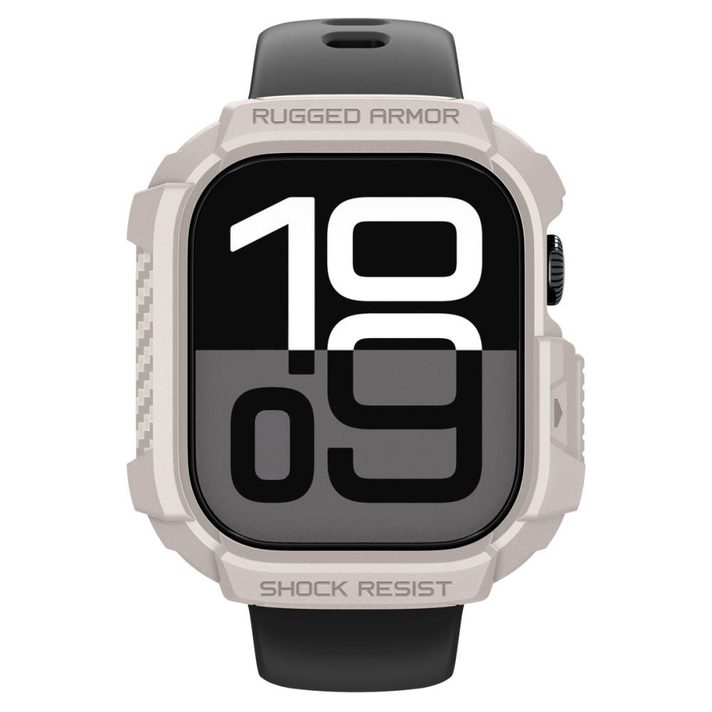 Spigen Rugged Armor V2 skal för Apple Watch Series 10 / 11 42mm, Beige ACS10493