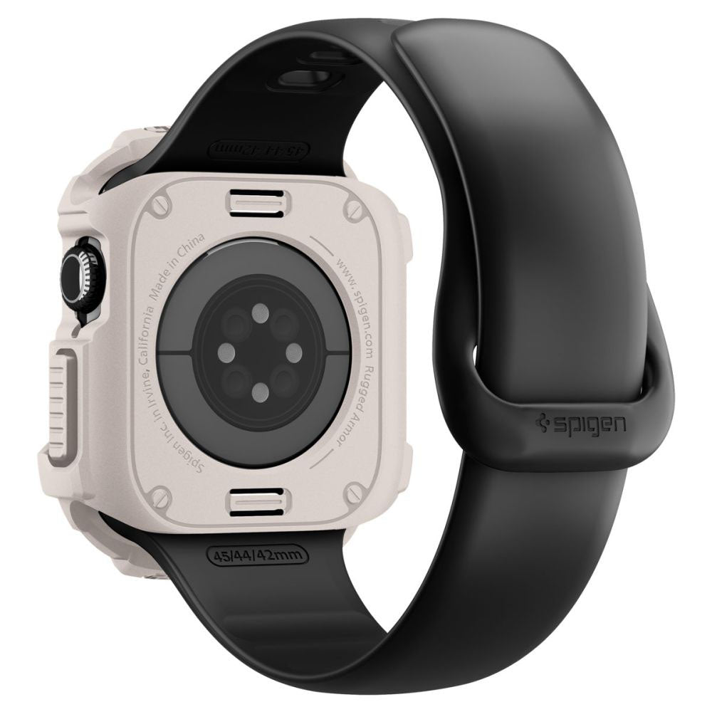 Spigen Rugged Armor V2 skal för Apple Watch Series 10 / 11 42mm, Beige ACS10493
