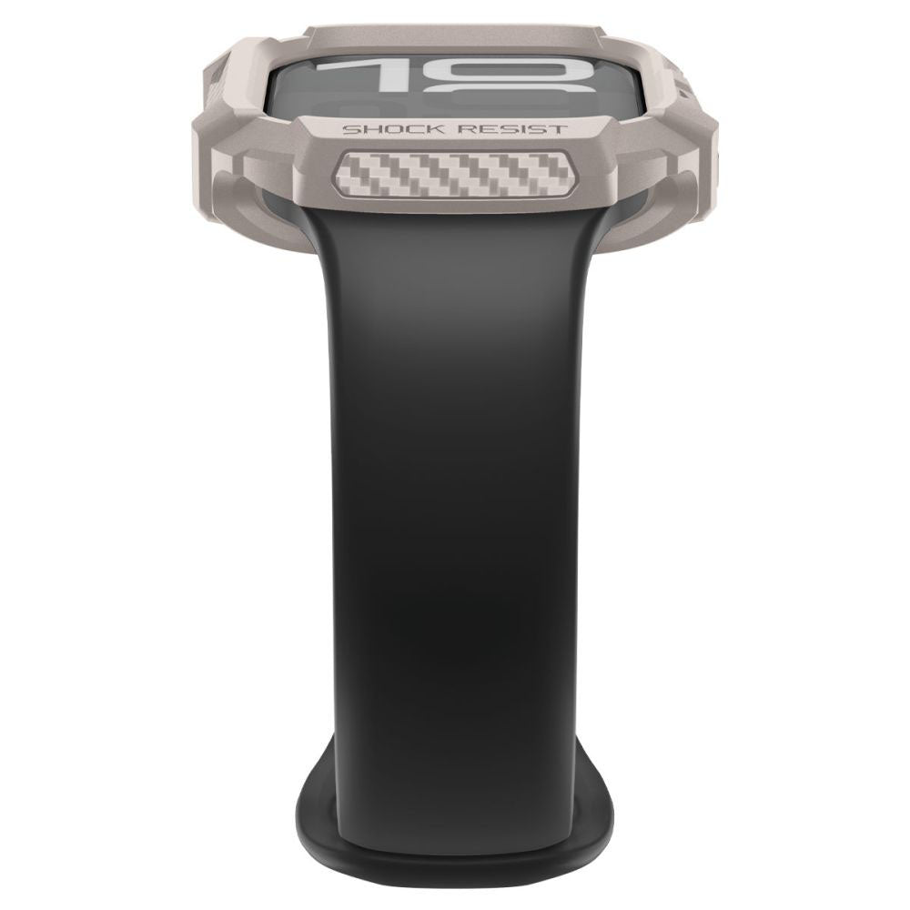 Spigen Rugged Armor V2 skal för Apple Watch Series 10 / 11 42mm, Beige ACS10493