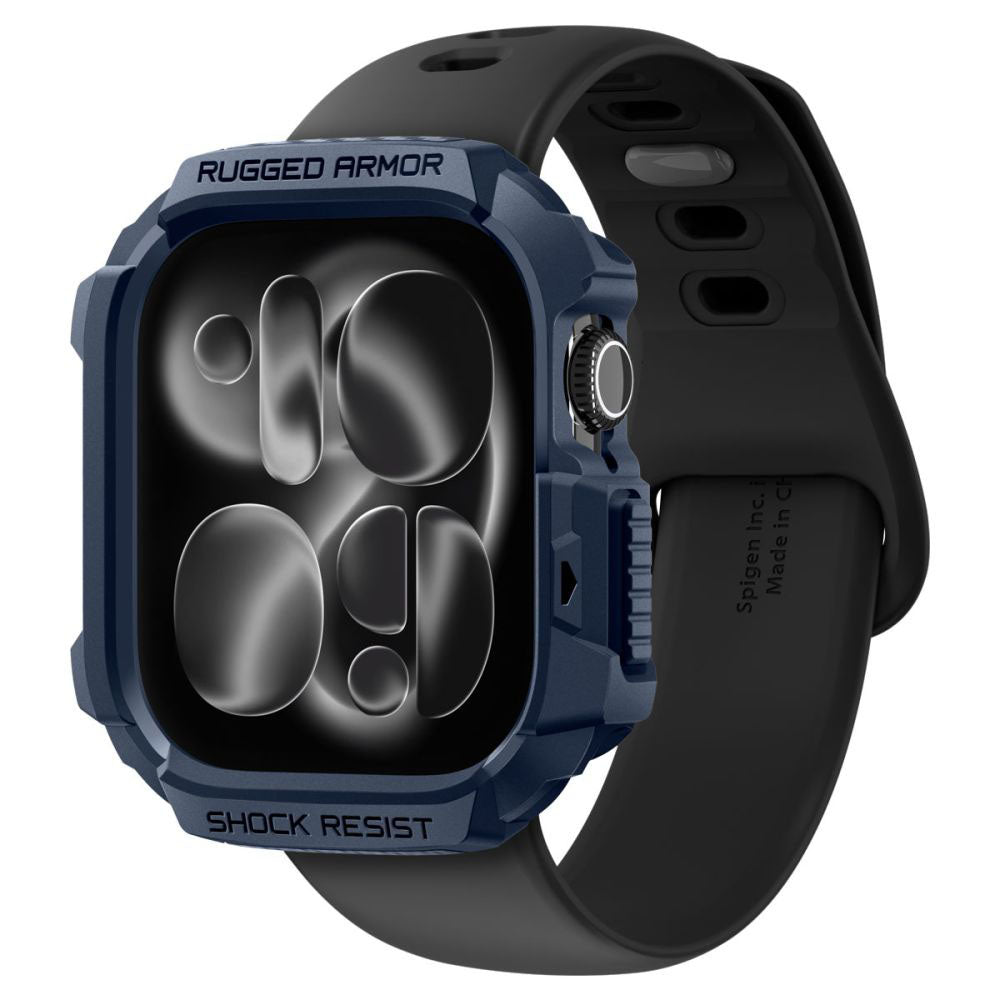 Spigen Rugged Armor V2 skal för Apple Watch Series 10 / 11 42mm, Marinblå ACS10492