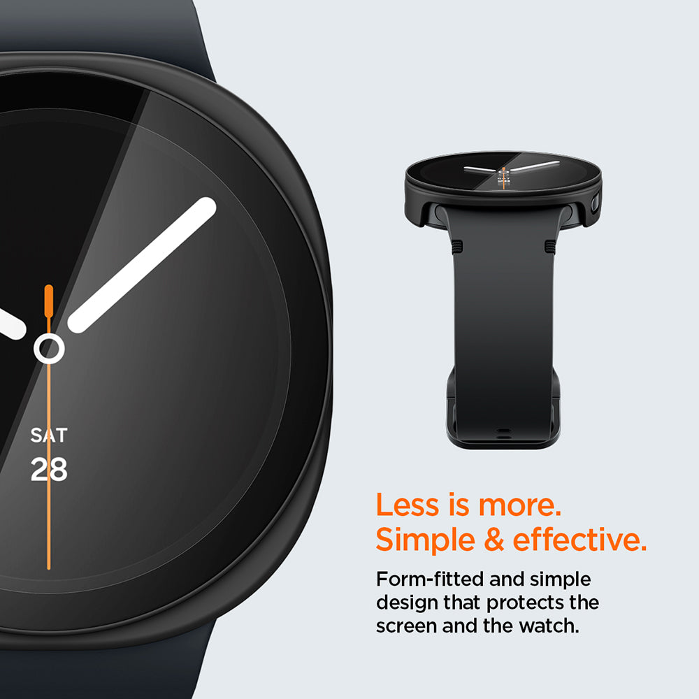 Spigen Thin Fit 360-fodral för Samsung Galaxy Watch9 / Watch8 44mm, Svart ACS11601