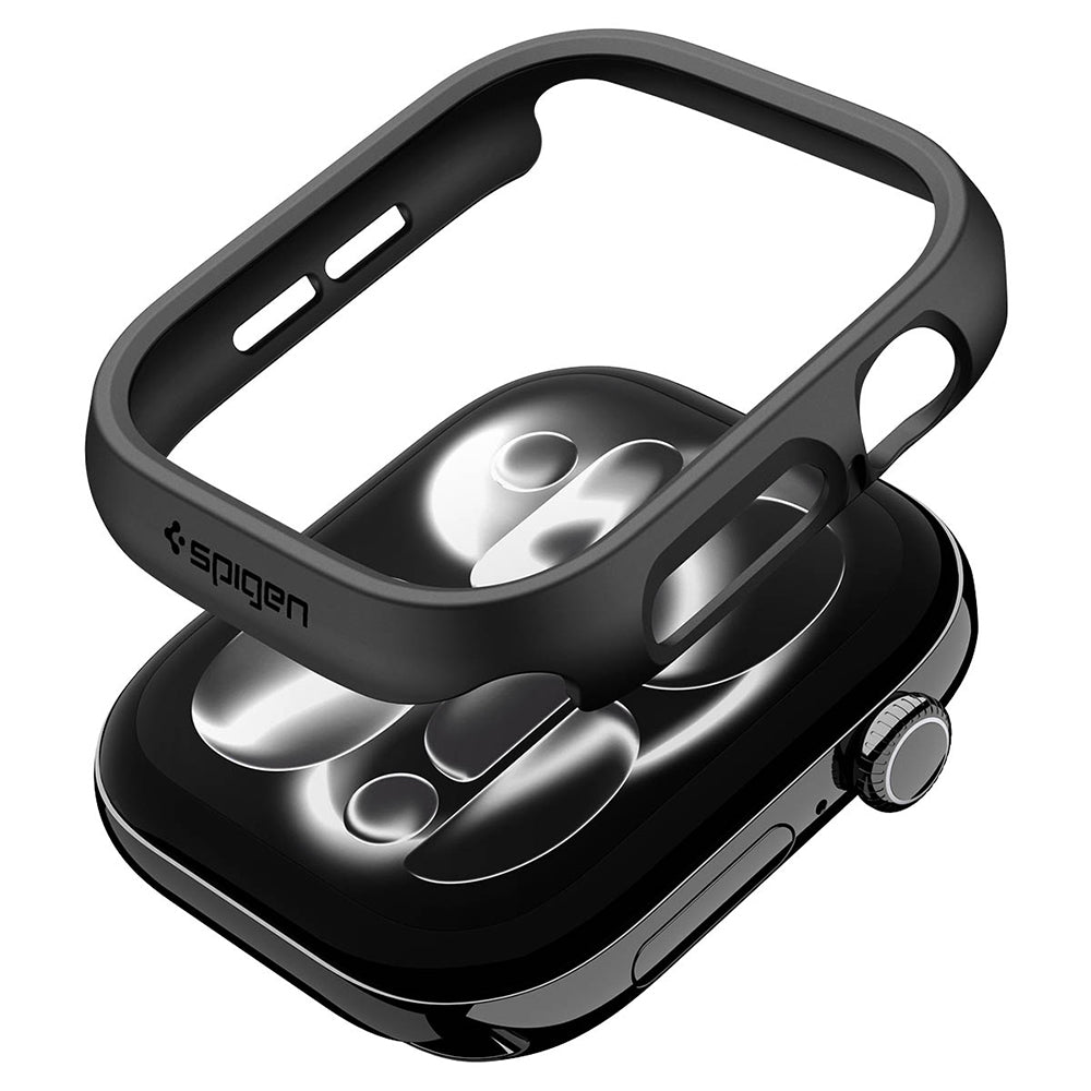 Spigen Thin Fit-fodral för Apple Watch 12 46mm, Svart ACS11890