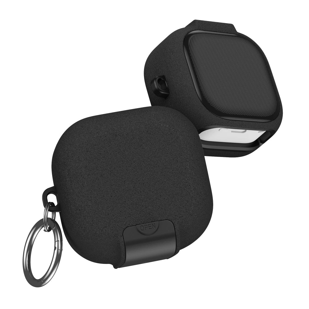 Tech-Protect Slim Hook fodral för Samsung Galaxy Buds4 / Buds4 Pro, Svart