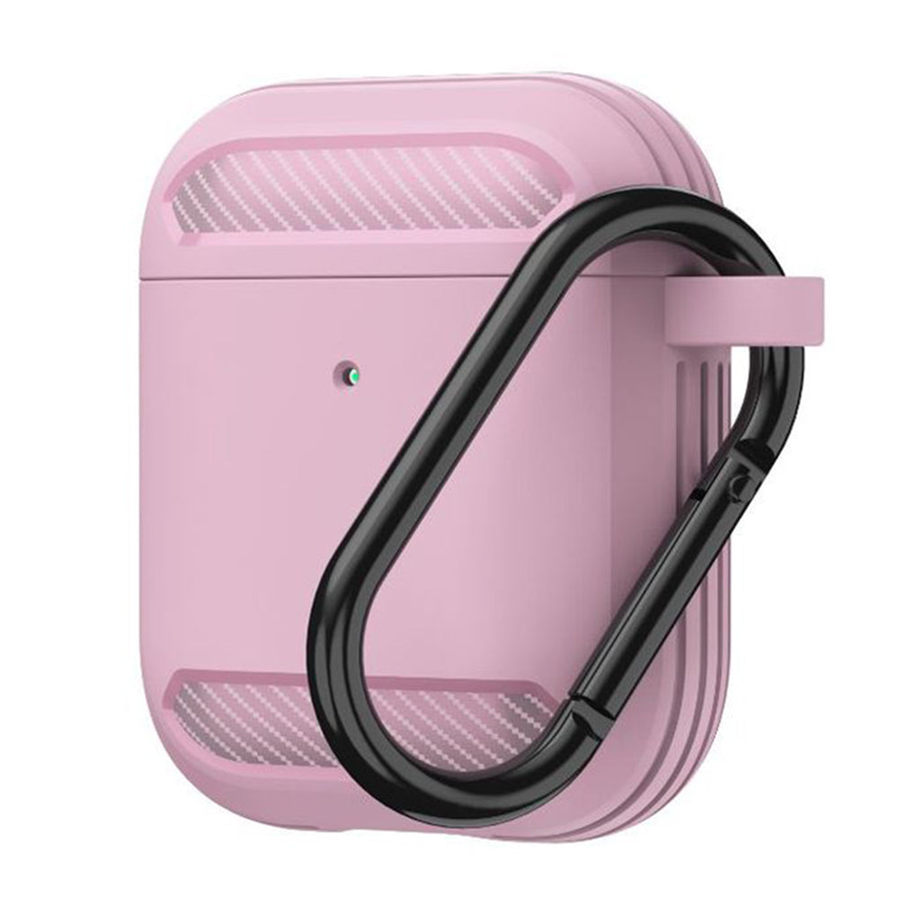 Techsuit Carbon-fodral för Apple AirPods Gen 2 / Gen 1, Rosa
