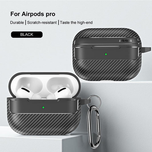 Techsuit CarbonFiber-fodral för Apple AirPods Pro Series, Svart