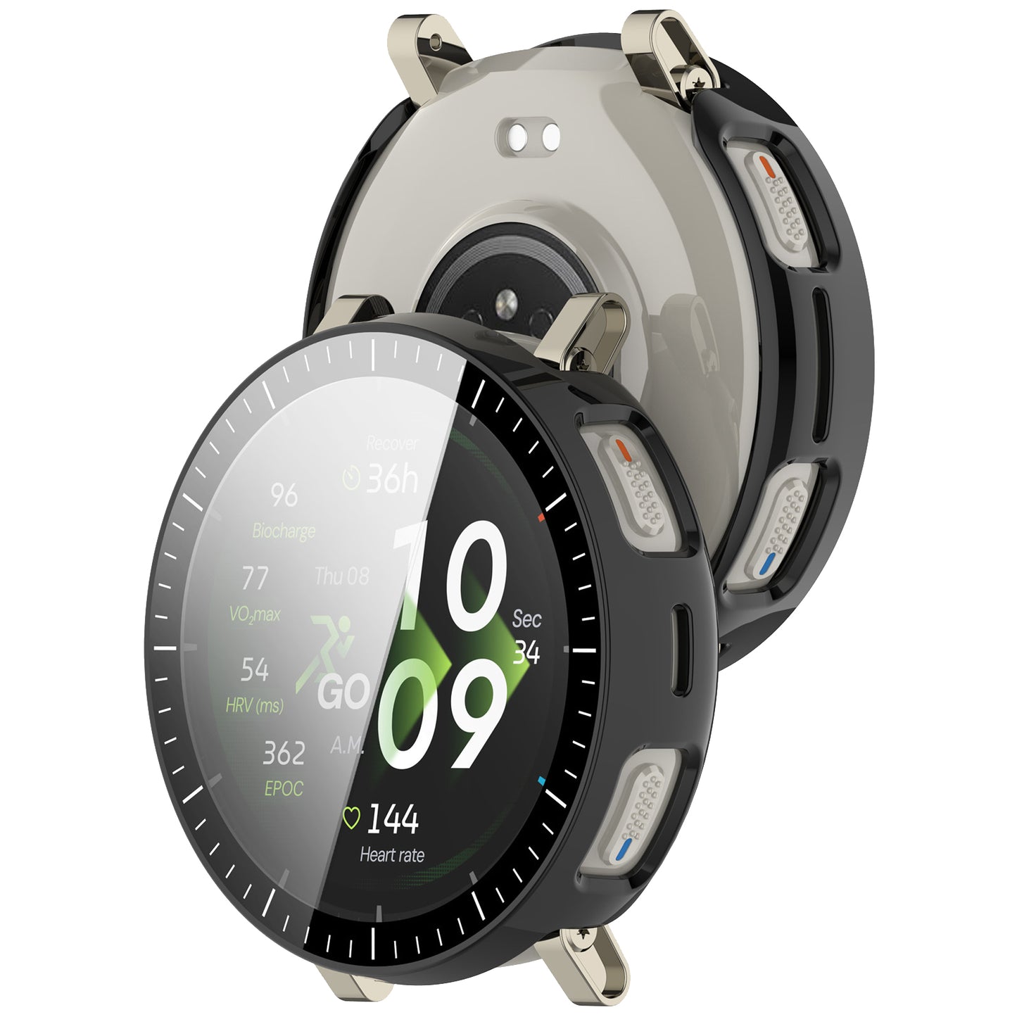 Techsuit Defense360 Pro fodral för Amazfit Active 3 Premium, Svart