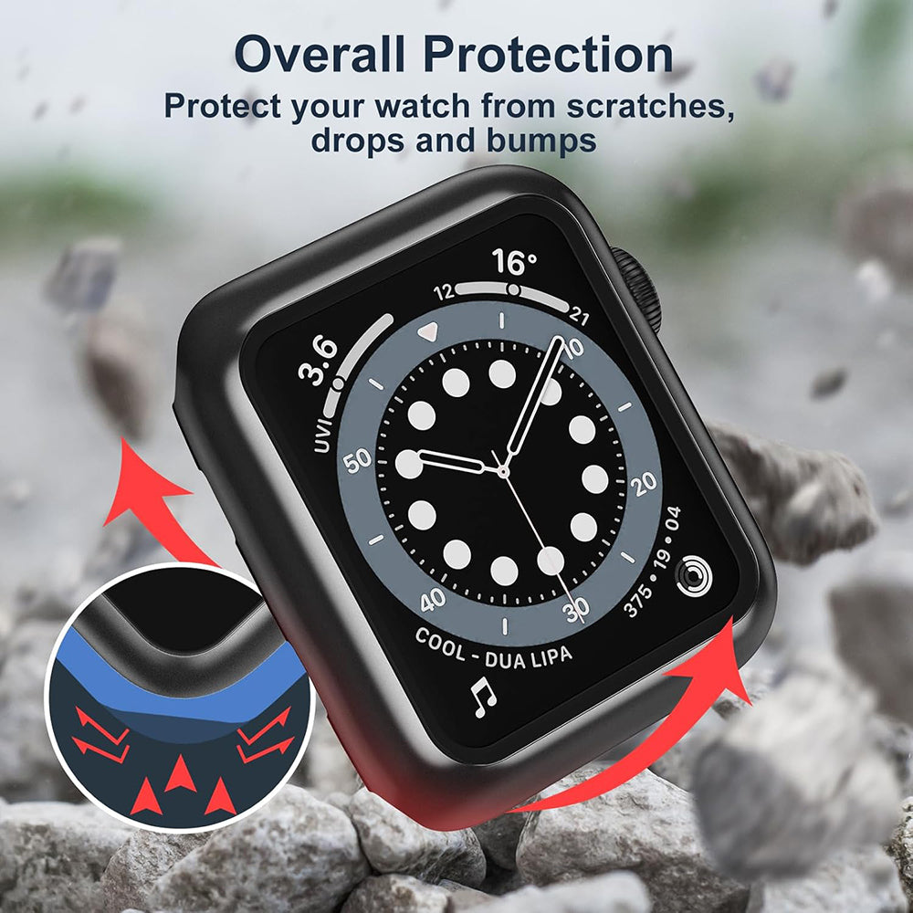Techsuit Defense360 Pro-fodral för Apple Watch 38mm Series, Svart