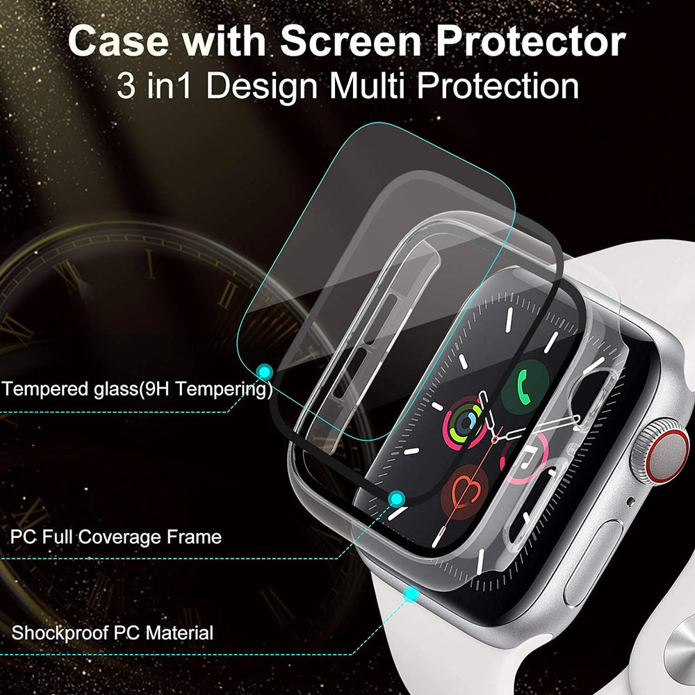 Techsuit Defense360 Pro-fodral för Apple Watch 38mm Series, Svart