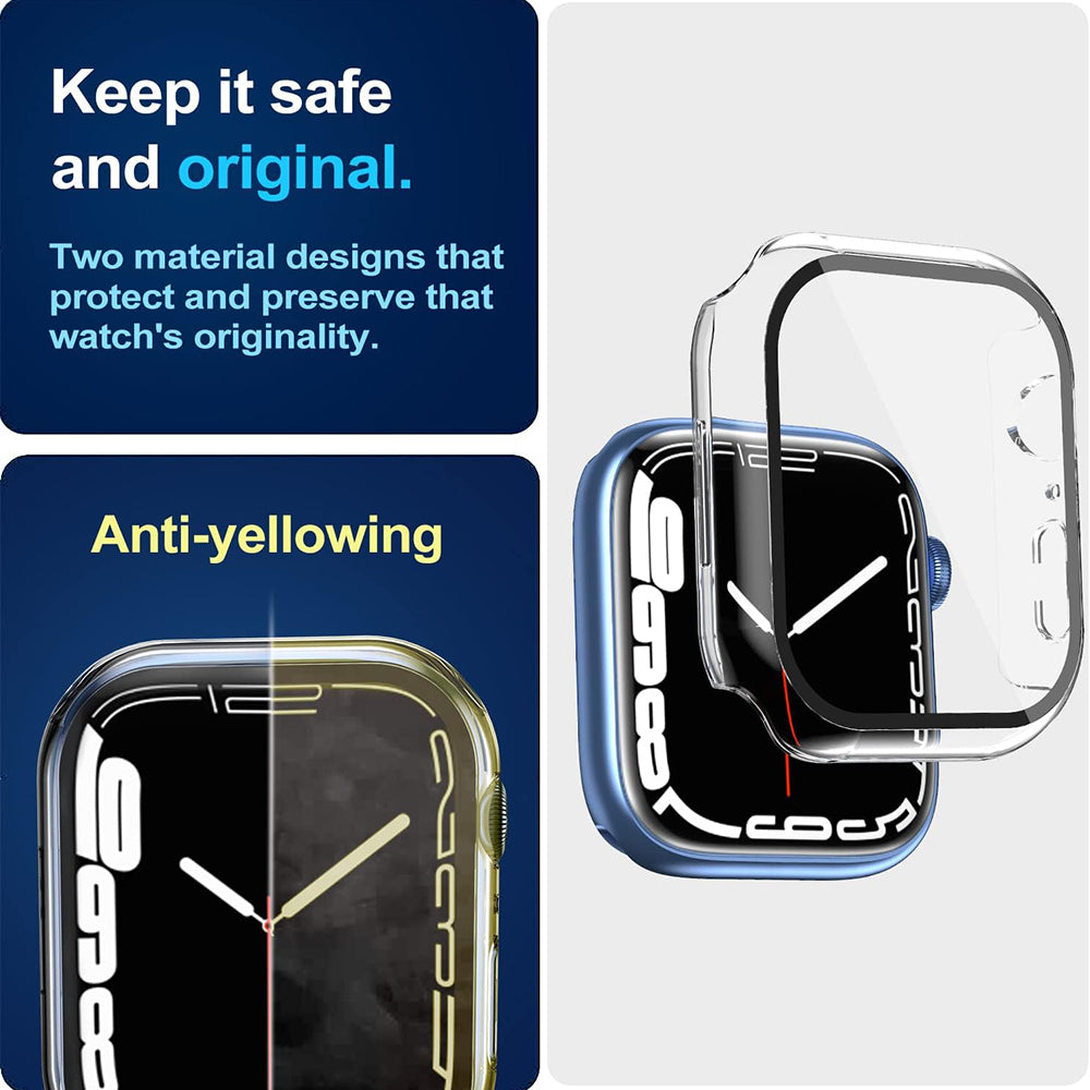 Techsuit Defense360 Pro-fodral för Apple Watch 7 41mm-serien, Transparent