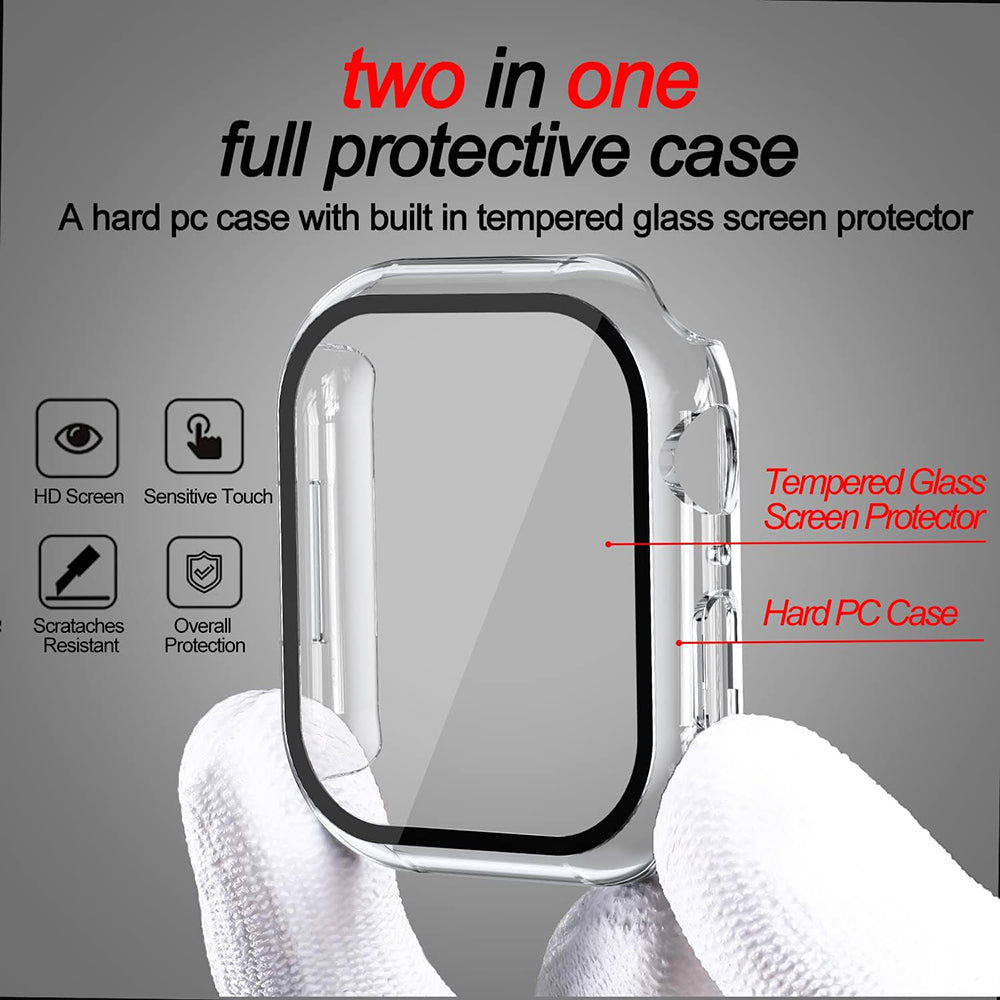 Techsuit Defense360 Pro-fodral för Apple Watch 7 41mm-serien, Transparent