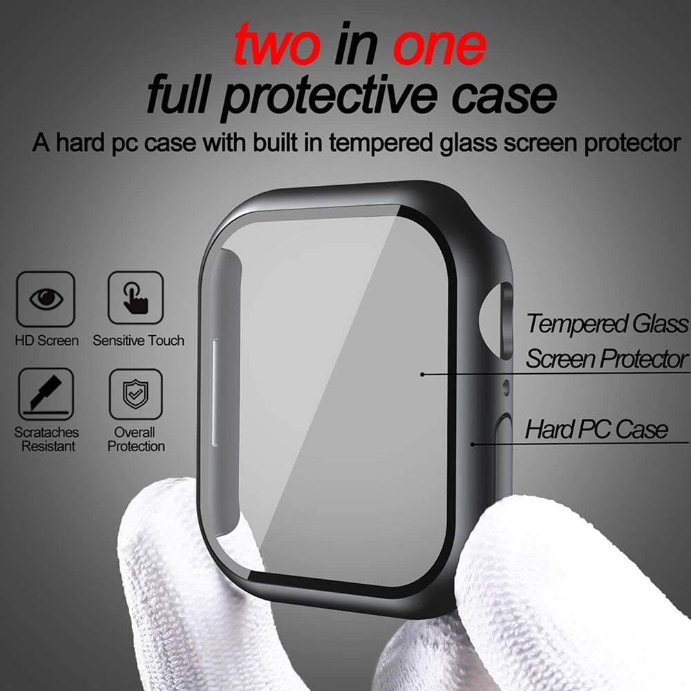 Techsuit Defense360 Pro-fodral för Apple Watch 7 45mm-serien, svart