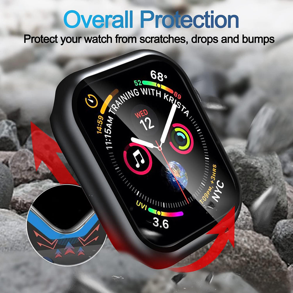 Techsuit Defense360 Pro-fodral för Apple Watch 7 45mm-serien, svart