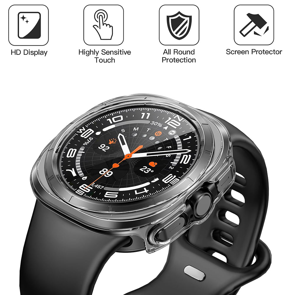 Techsuit Defense360 Pro-fodral för Samsung Galaxy Watch Ultra, Transparent