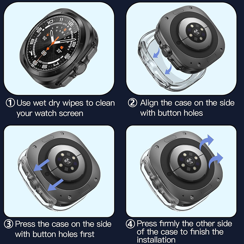 Techsuit Defense360 Pro-fodral för Samsung Galaxy Watch Ultra, Transparent
