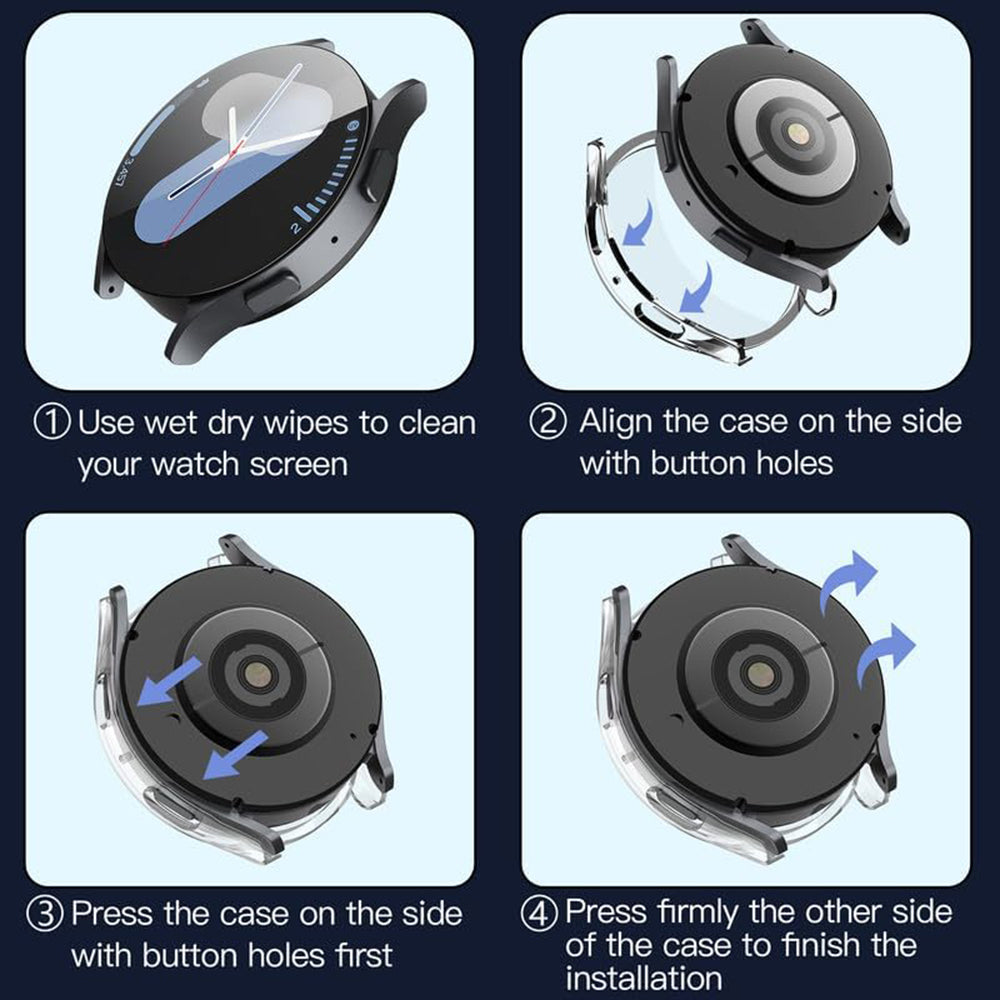 Techsuit Defense360 Pro-fodral för Samsung Galaxy Watch7 40mm, Transparent