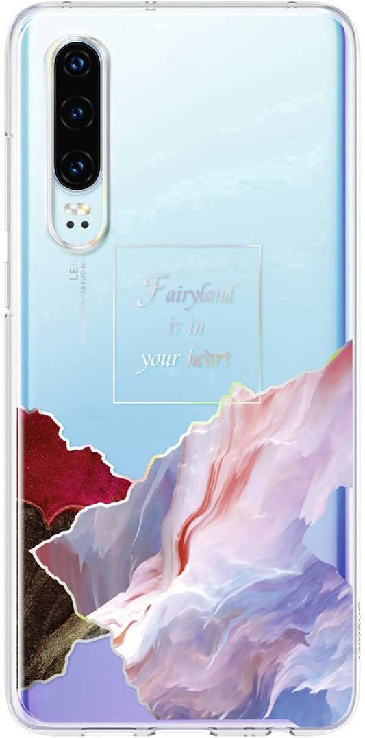 Fodral till Huawei P30, flytande sagoland, transparent 51993045