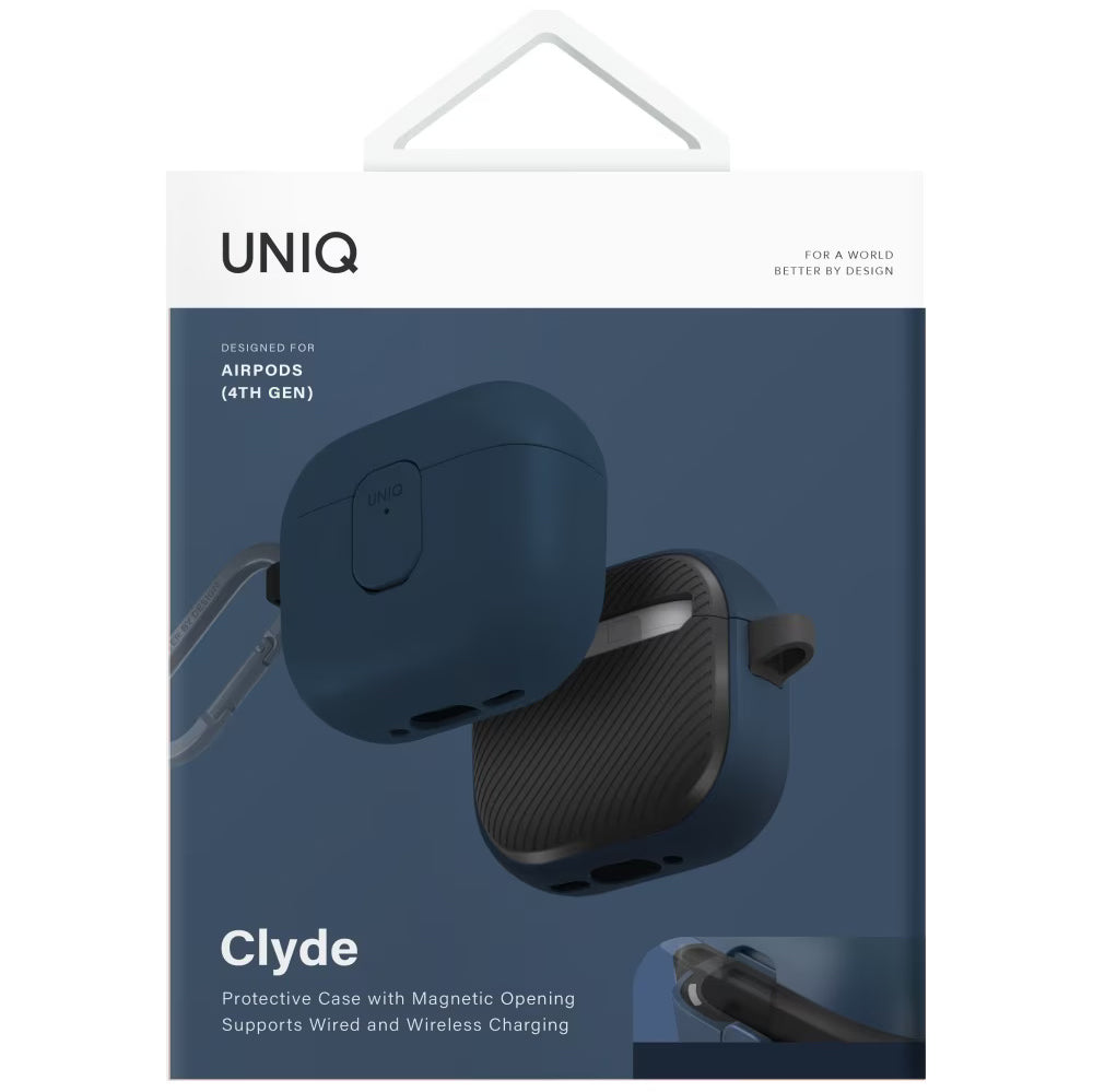 UNIQ Clyde fodral för Apple AirPods 4, Svartblå