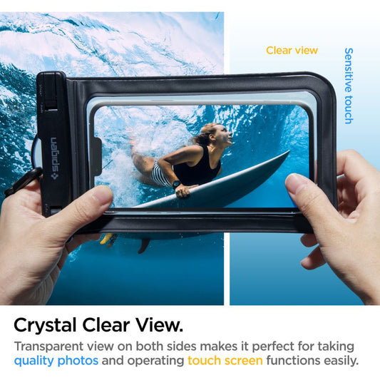 Universal Vattentät Fodral för Telefon 3.5inch - 7inch, Spigen, A601, Svart AMP04525