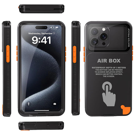 Universellt vattentätt fodral för telefon max. 6,7 tum, ShellBox, AirBox, svart