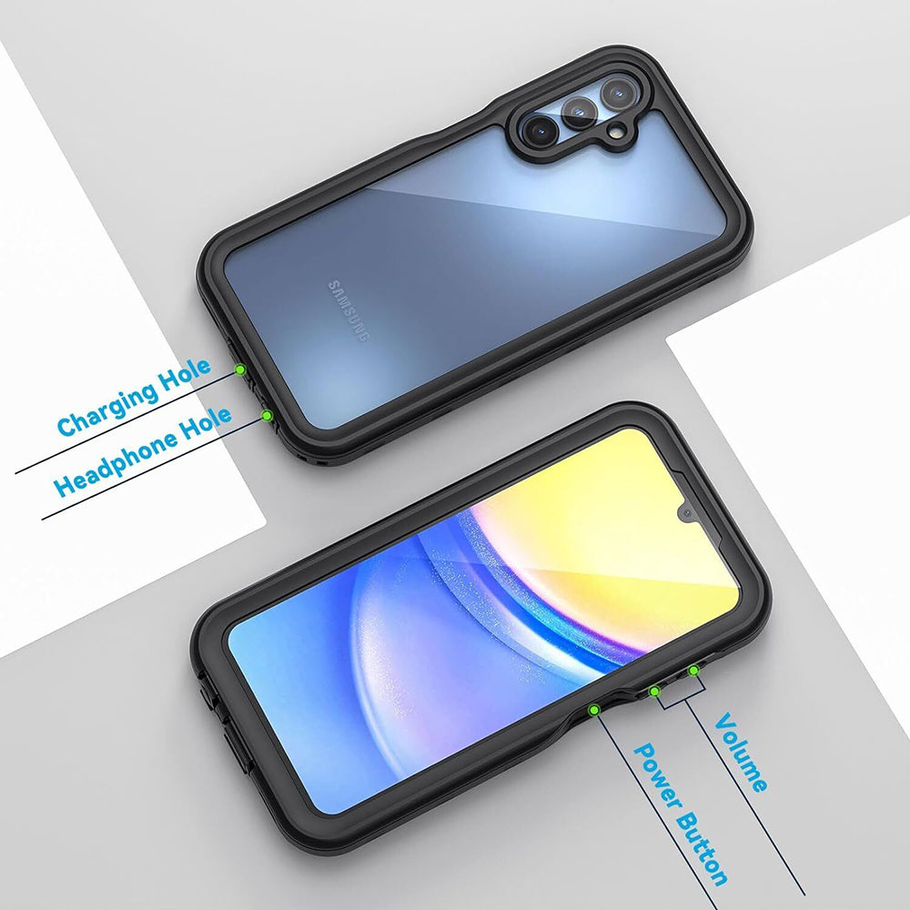 Vattentät fodral för Samsung Galaxy A15 5G A156 / A15 A155, ShellBox, Svart