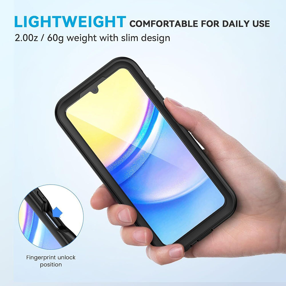 Vattentät fodral för Samsung Galaxy A15 5G A156 / A15 A155, ShellBox, Svart